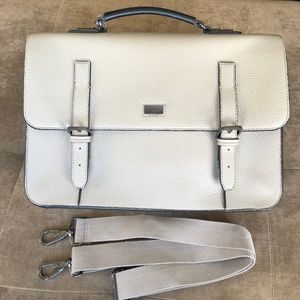 Ted Baker Pebble Grain Satchel, Natural